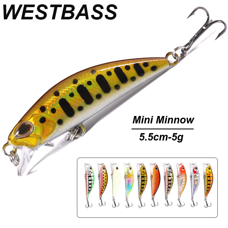 Fishing Lure Crankbait - WESTBASS 1PX mikro Minnow cazibesi 55mm-5g