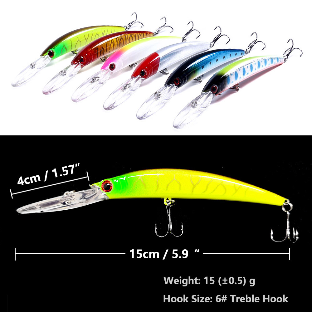1 adet 15cm 15g derin dalış Je - Fishing Lure Crankbait incelemesi ve fiyatı