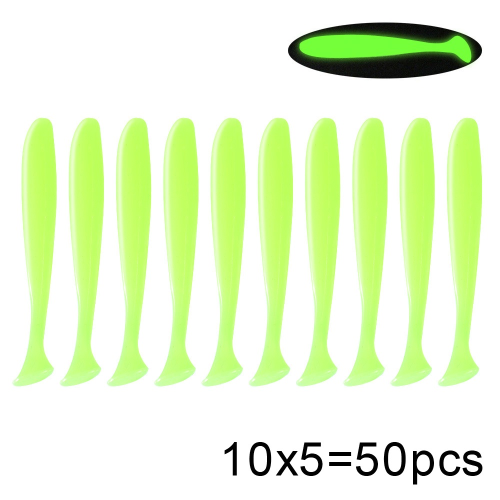 QXO 50 adet/grup Swimbait Yumu - Fishing Lure Soft Plastic incelemesi ve fiyatı