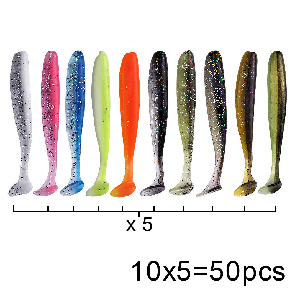 QXO 50 adet/grup Swimbait Yumu - Fishing Lure Soft Plastic incelemesi ve fiyatı